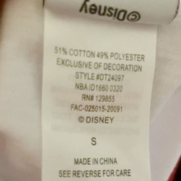 WDW Disney Parks PEACE LOVE & MICKEY MOUSE Ringer T Shirt 90s Y2K White Size S - Picture 6 of 6